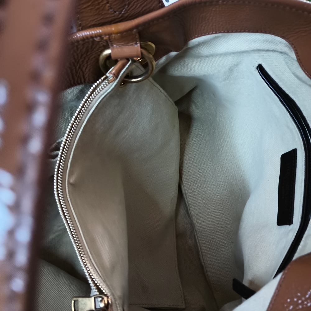 Yves Saint Laurent Leather Hobo Handbag (COA Incld) - Picture 8 of 14